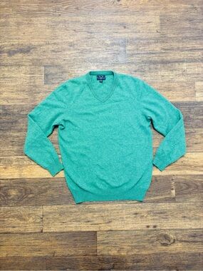 Club Room 100% Cashmere Men's V-Neck Sweater - Green
